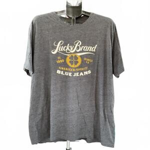 Lucky Brand Graphic T-Shirt Blue Jeans Est. 1990 Size XXL